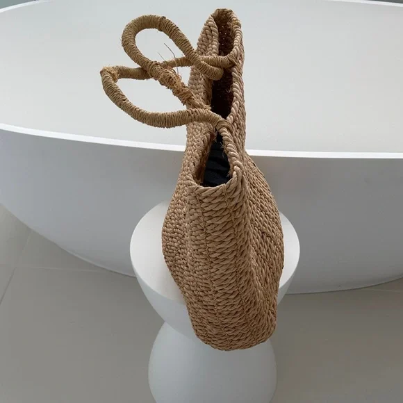 Ann Taylor Woven Straw Tote Bag - Picture 3 of 3